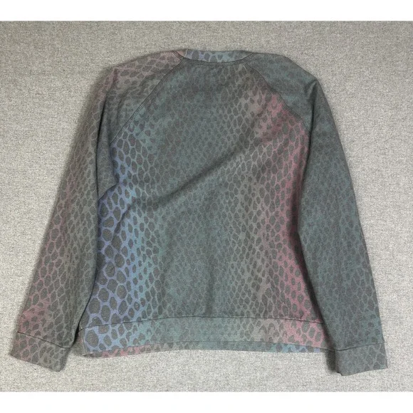 Sol Angeles Anthropologie Sweatshirt Womens 1X Animal Print Pullover Made‎ USA - Picture 8 of 12